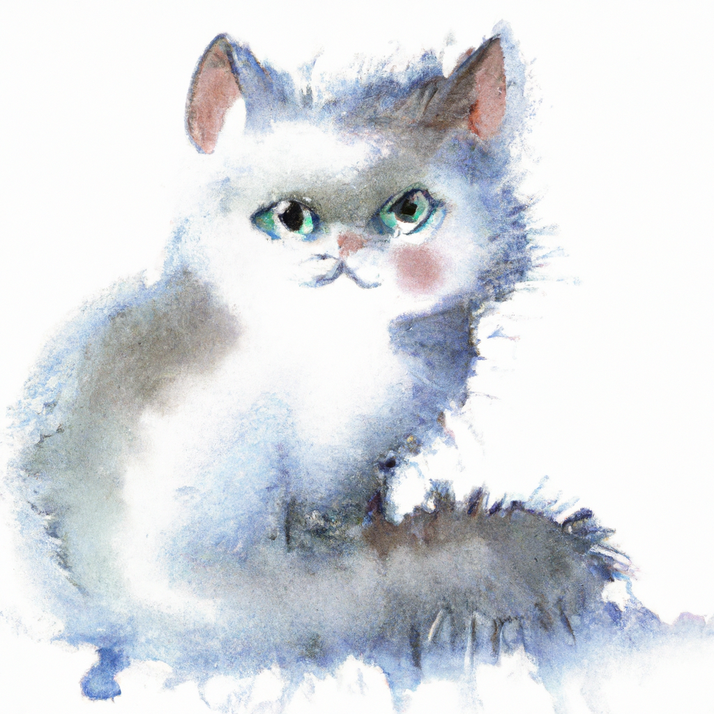 nice watercolor cat