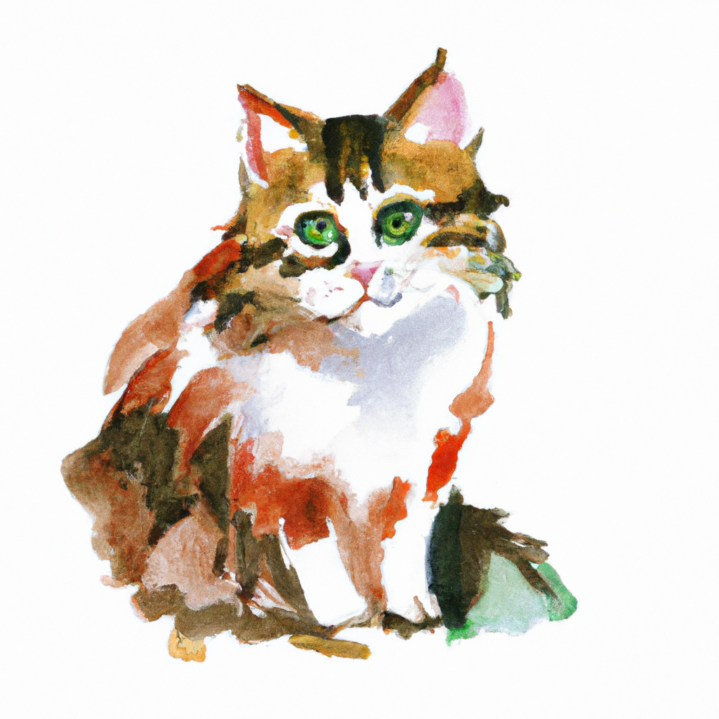 nice watercolor cat
